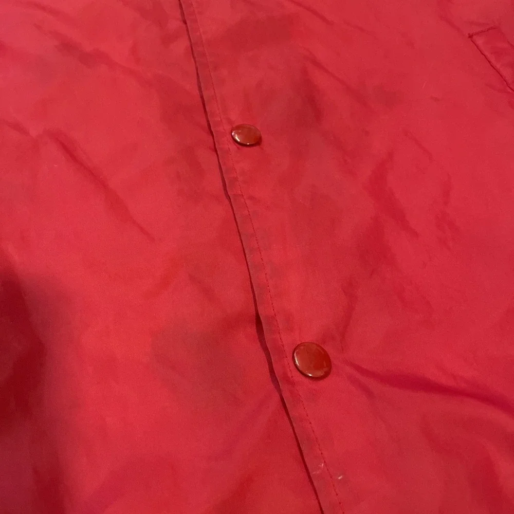 Vintage BSA Boy Scouts Of‎ America Mens Sz L  Red Coaches Windbreaker Jacket USA